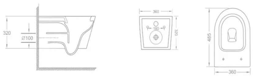 SSWW унитаз WCT3029, санфаянс