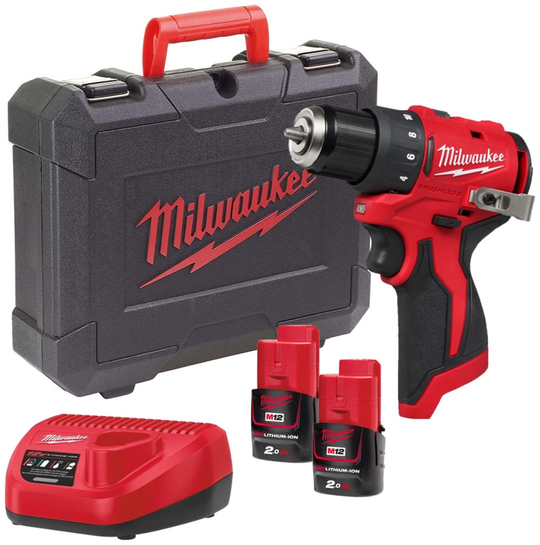Milwaukee дрель-шуруповерт M12 BLDDRC-202C 4933499686 купить,133490