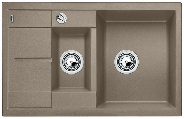 Кухонная мойка Blanco Metra 6S Compact 78х50х19 см, искусственный гранит, тон серый беж купить,209622
