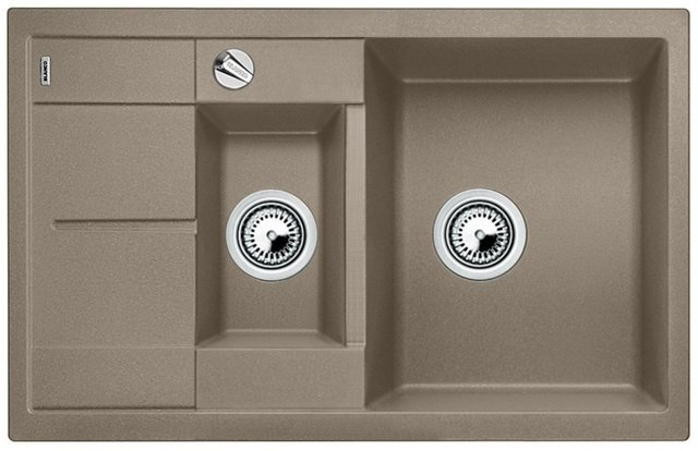 Кухонная мойка Blanco Metra 6S Compact 78х50х19 см, искусственный гранит, тон серый беж купить,209622