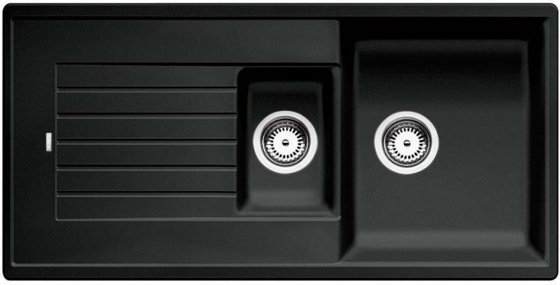 Кухонная мойка Blanco Zia 6S 50х100х19 см, искусственный гранит, тон черный купить,297805