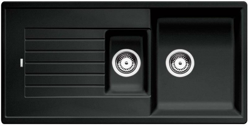 Кухонная мойка Blanco Zia 6S 50х100х19 см, искусственный гранит, тон черный купить,297805