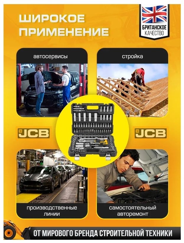 Набор универсальный 108 в 1 JCB 41082-5 купить,NaN