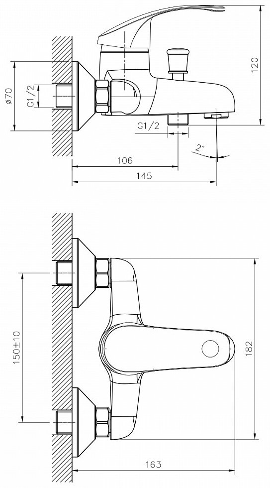 Смеситель для ванны DecoRoom DR71035, латунь, цвет хром купить,NaN