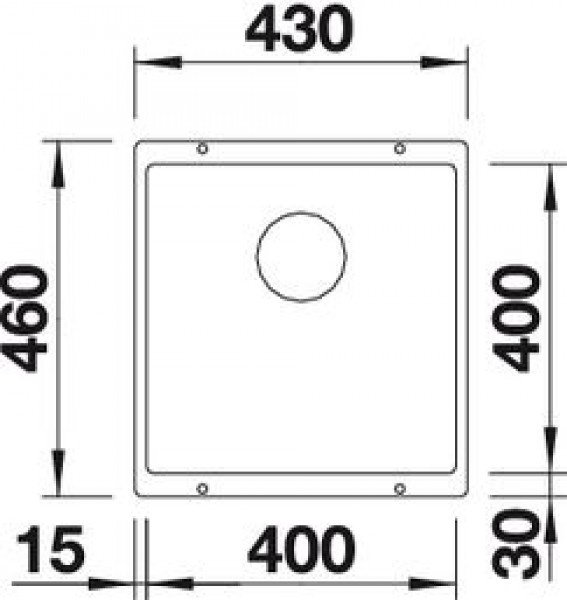 Кухонная мойка Blanco Subline 400-U 46х43х19 см, искусственный гранит, тон серый беж купить,NaN
