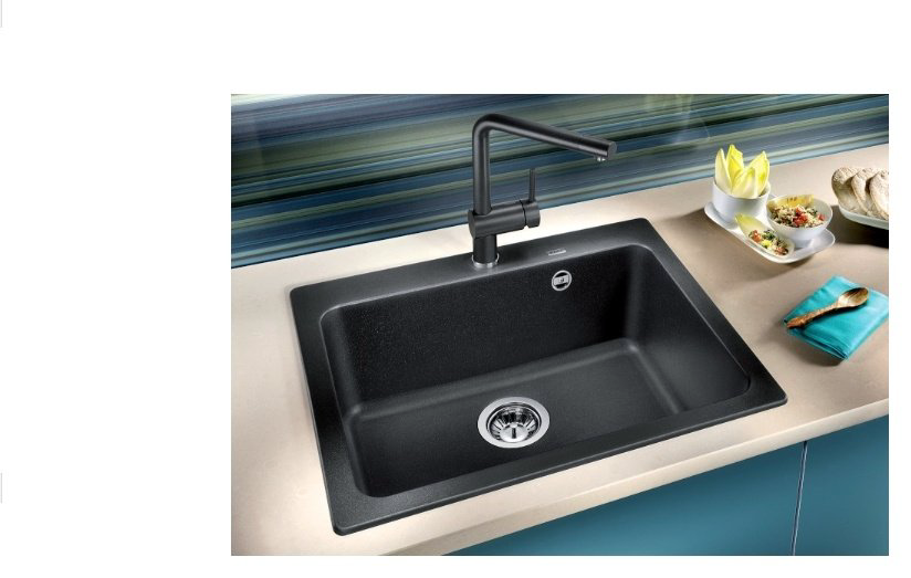 Кухонная мойка Blanco Naya 6 61.5х51х20 см, искусственный камень, тон черный купить,231632