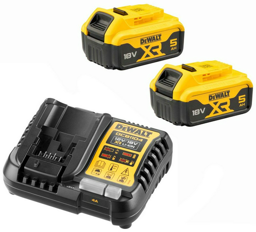 Комплект аккумуляторов DeWALT DCB1104P2-QW Li-Ion 18 В 5 Ач 2 шт
