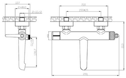 Смеситель для ванны ESKO Bangkok BG54, латунь, цвет хром