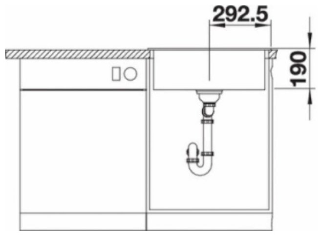 Кухонная мойка Blanco Zia 5S 58.5х50х19 см, искусственный гранит, тон черный купить,231632