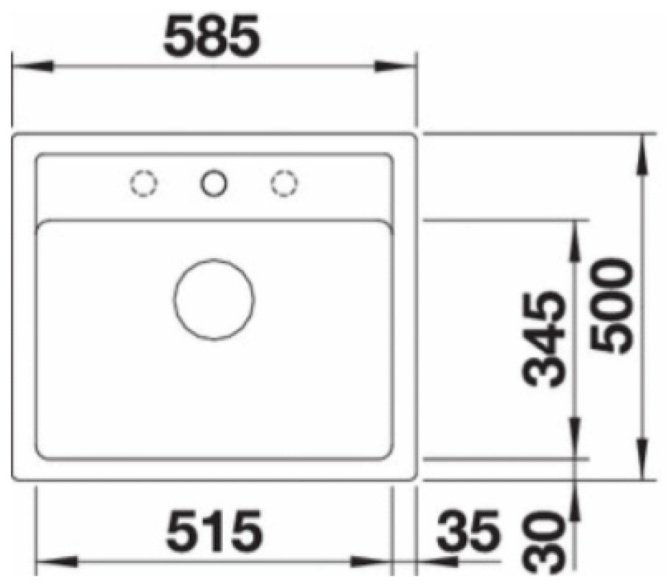 Кухонная мойка Blanco Zia 5S 58.5х50х19 см, искусственный гранит, тон черный купить,231632