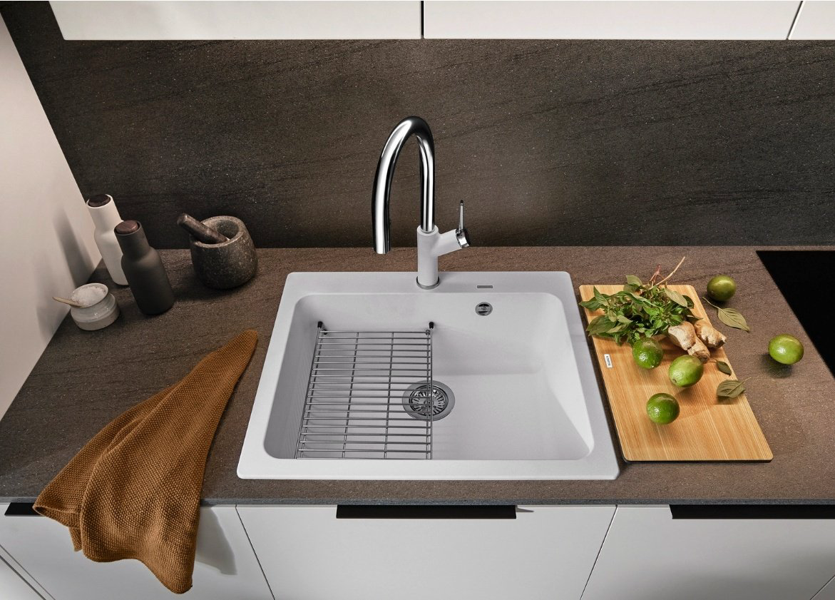 Кухонная мойка Blanco Naya 6 61.5х51х20 см, искусственный камень, тон белый купить,199479