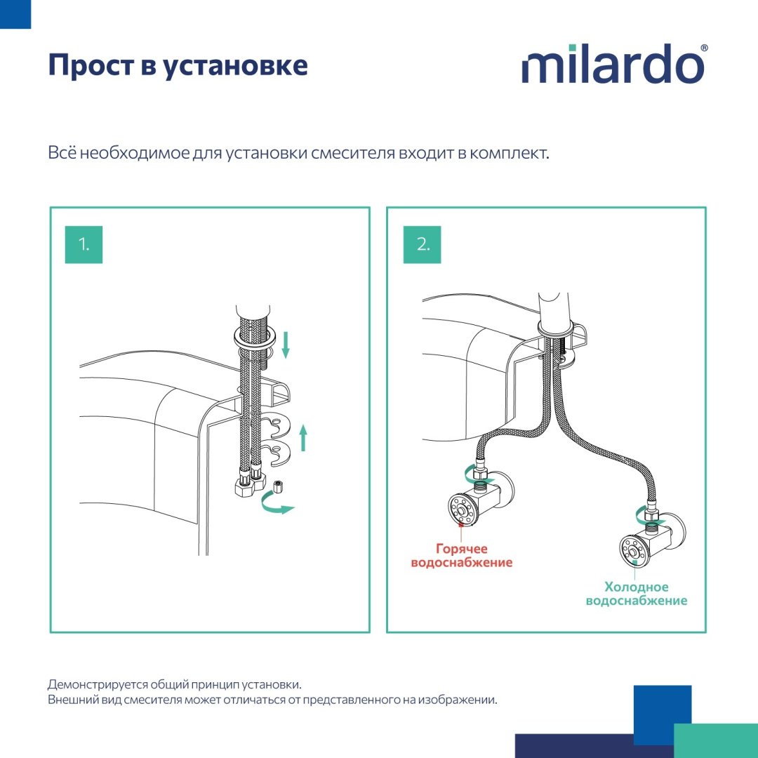 Смеситель для кухни Milardo Atlantic ATLSB00M05, латунь, цвет хром купить,29300