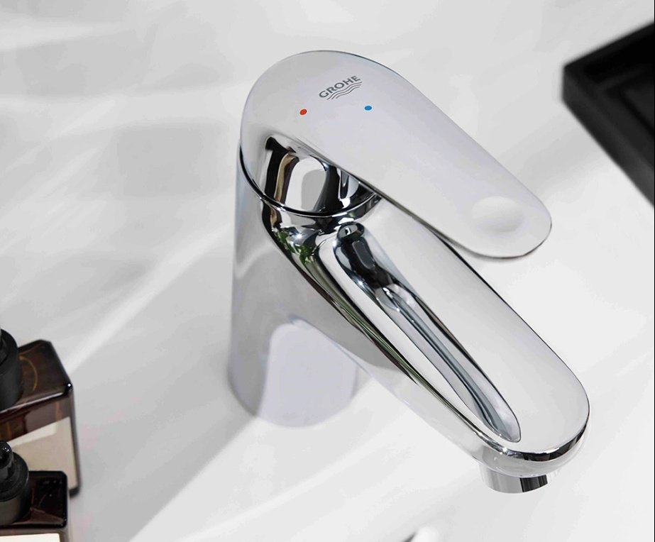 Смеситель для раковины (умывальника) Grohe Euroeco 24266001, однозахватный купить,58300