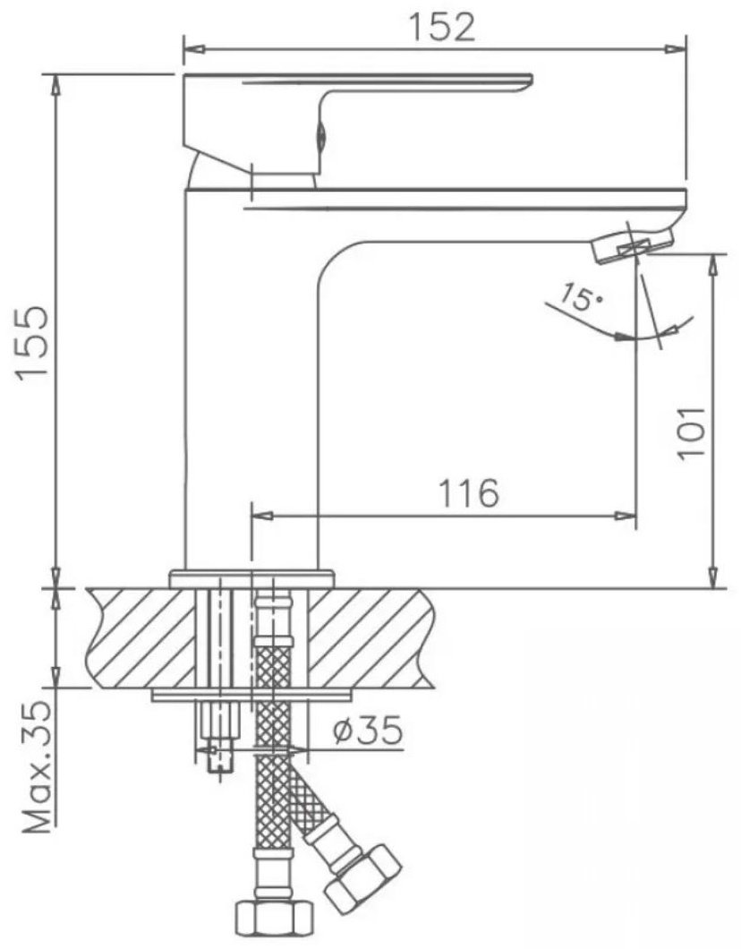 Смеситель Haiba HB10505, латунь, цвет хром купить,NaN