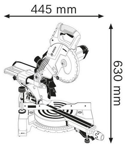 Панельная пила Bosch Professional GCM 800 SJ, 0601B19000 купить,337530