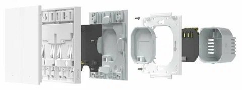Aqara WS-EUK04 Умный настенный выключатель H1 EU(с нейтралью, 2 клавиши) купить,21762