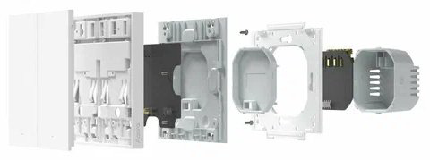 Aqara WS-EUK04 Умный настенный выключатель H1 EU(с нейтралью, 2 клавиши) купить,21762