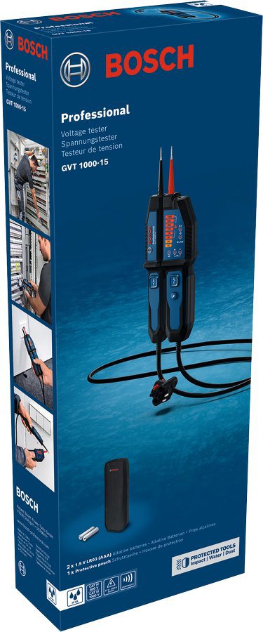 Тестер напряжения Bosch GVT 1000-15 Professional, 0601077800 купить,50200
