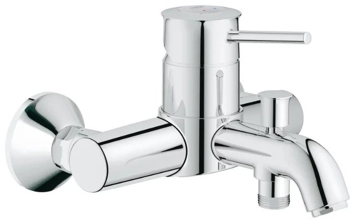 Смеситель для ванны Grohe BauClassic, латунь, цвет хром купить,NaN
