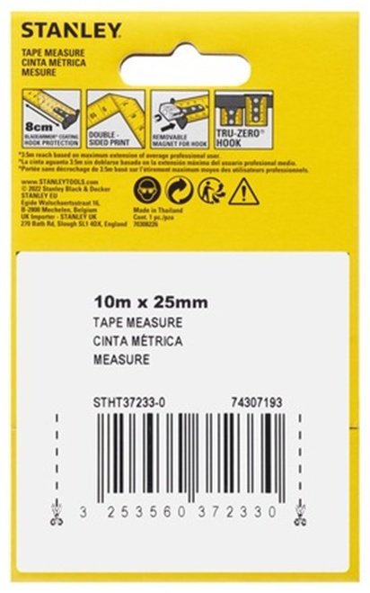 STANLEY рулетка строительная STHT37233-0, 10 м х 25 мм купить,NaN