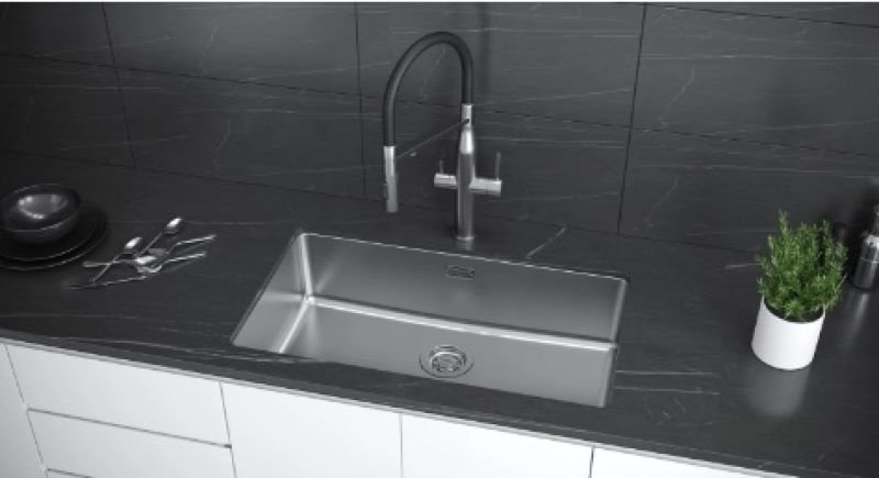 Кухонная мойка KuchenStern MULTI 80 AISI 304/R25 76х44х22 см, нержавеющая сталь, тон серебристый металлик купить,194402