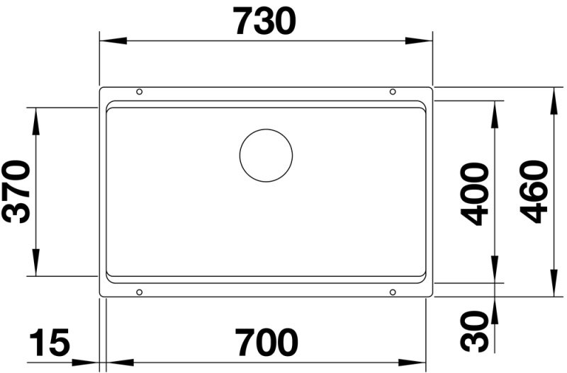 Кухонная мойка Blanco Etagon 700 U - темная скала (525168) 73х46х20 см, искусственный камень, тон темная скала купить,348569