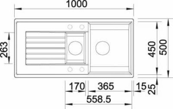 Кухонная мойка Blanco Zia 6S 50х100х19 см, искусственный гранит, тон белый купить,297805