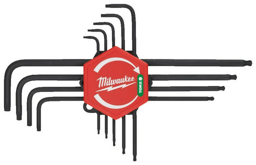 Шестигранный ключ Г-образный Milwaukee арт.4932492693, 9 шт