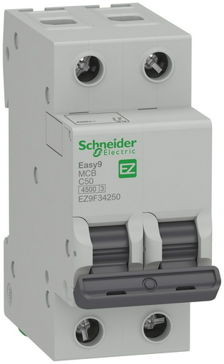 Schneider Electric автоматический выключатель 2P 50 A, 4.5 кА, 400 В