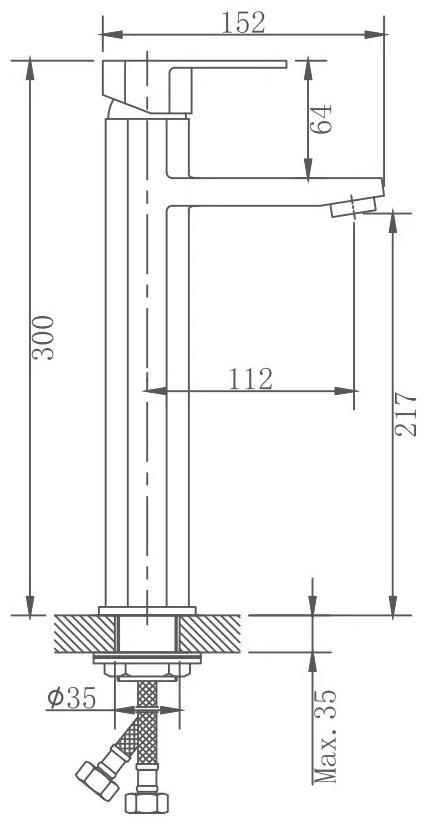 Смеситель для раковины (умывальника) Haiba HB10806, однозахватный купить,NaN