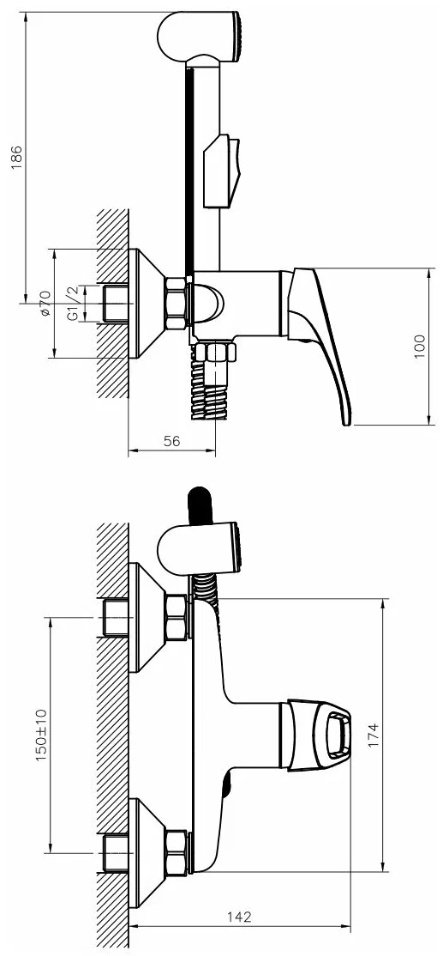 DecoRoom гигиенический душ DR23058 купить,NaN