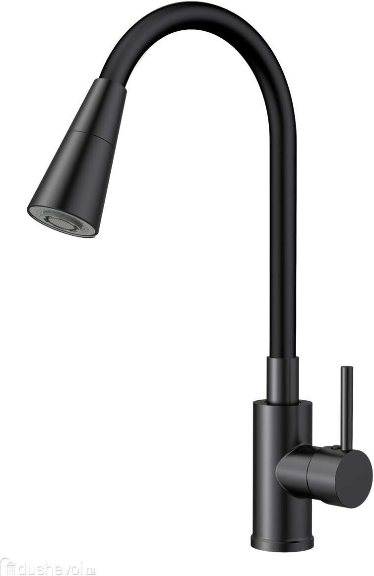 Смеситель для кухни ESKO K47BB, латунь, цвет черный купить,NaN