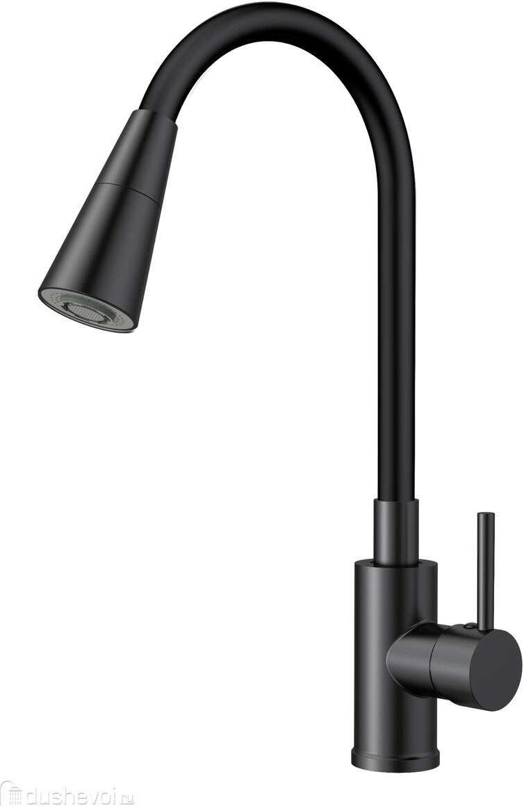 Смеситель для кухни ESKO K47BB, латунь, цвет черный купить,NaN