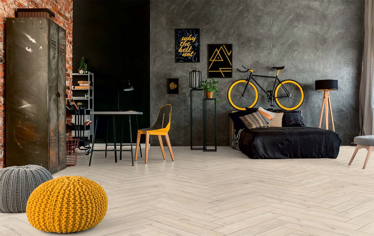 Ламинат KRONOTEX Herringbone дуб брикстон 33 класс, толщина 10 мм купить,NaN