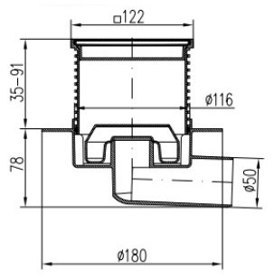 MCH трап L1425NL (12.2 х 12.2 см) купить,NaN