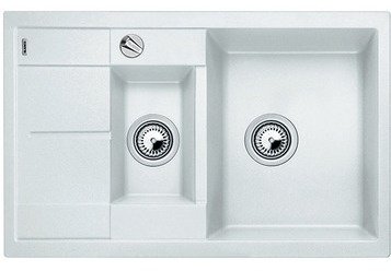 Кухонная мойка Blanco Metra 6S Compact 78х50х19 см, искусственный гранит, тон белый купить,264718