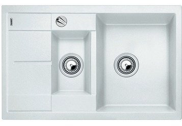 Кухонная мойка Blanco Metra 6S Compact 78х50х19 см, искусственный гранит, тон белый купить,264718