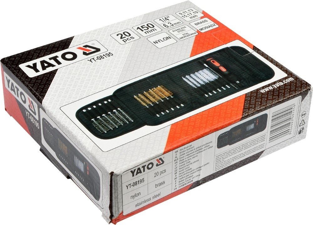 Металлическая щетка YATO YT-08195 20шт, 150 мм латунированная сталь