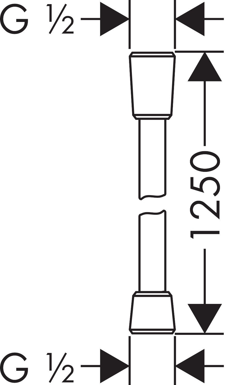 Шланг для душа Hansgrohe пластик, 125 см, подключение 1/2x1/2 купить,NaN