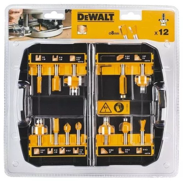 DeWALT набор фрез 12 шт. арт DT90016