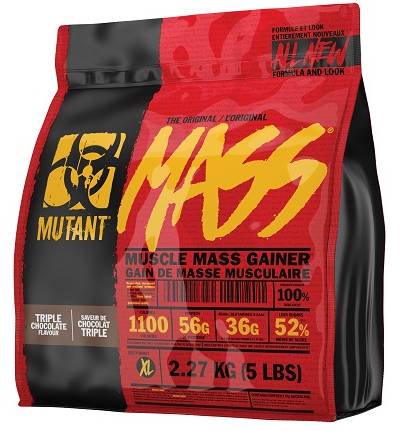 Гейнер Mutant Mass клубника банан 5lbs 2270гр