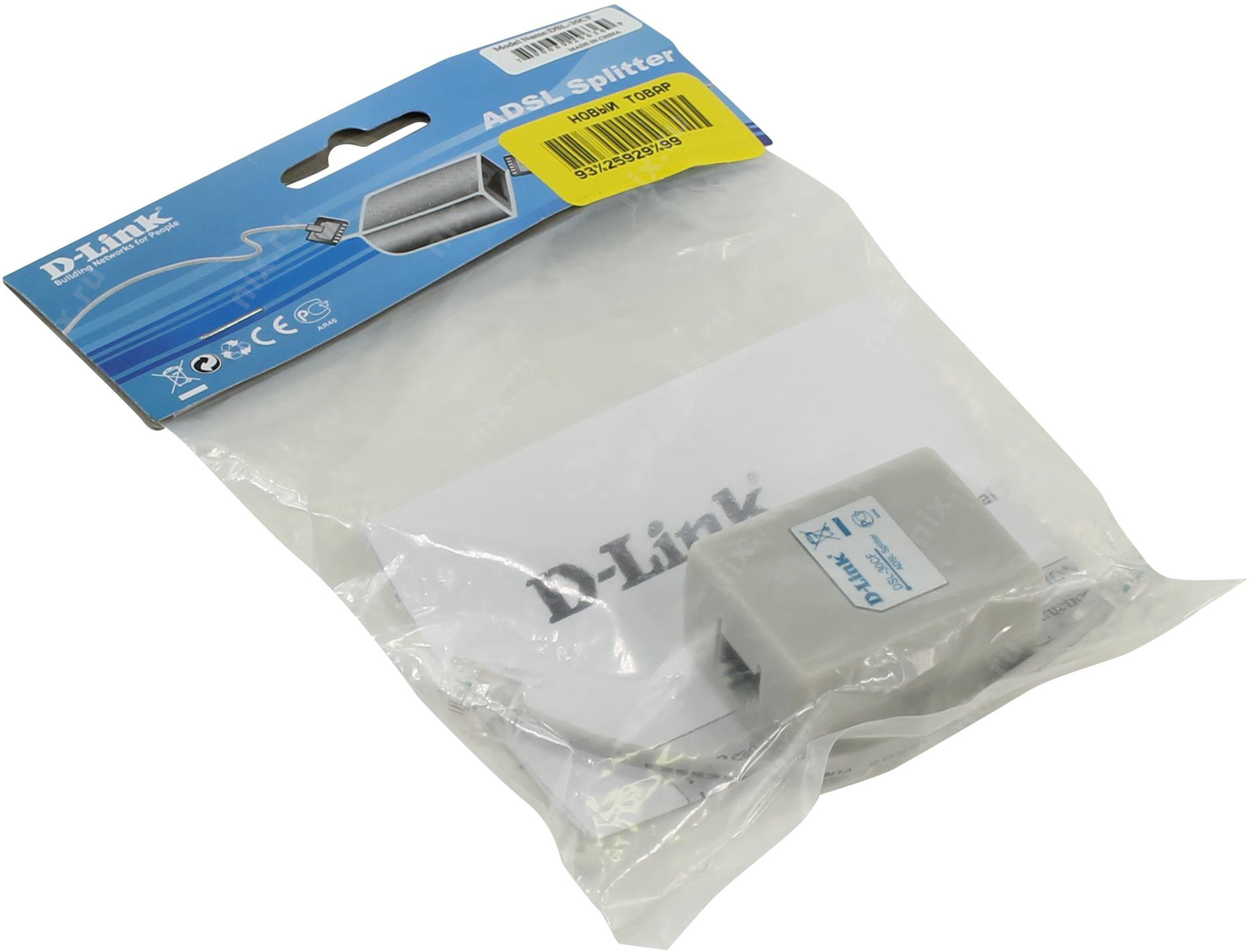 ADSL сплиттер D-Link DSL-30CF белый купить,NaN