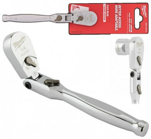 Трещотка укороченная Milwaukee Drive Flex Head 4932479648 1/4, 140 мм