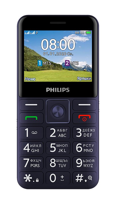 Мобильный телефон Philips Xenium E207 Blue купить,NaN
