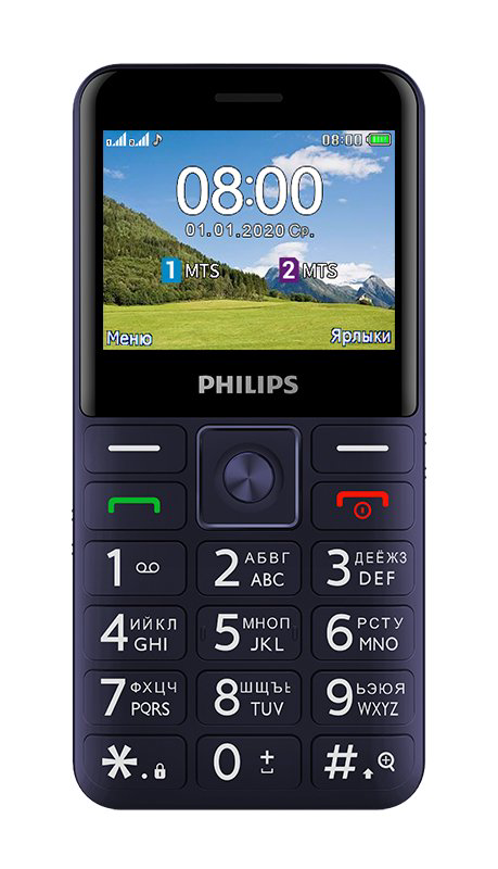 Мобильный телефон Philips Xenium E207 Blue купить,NaN
