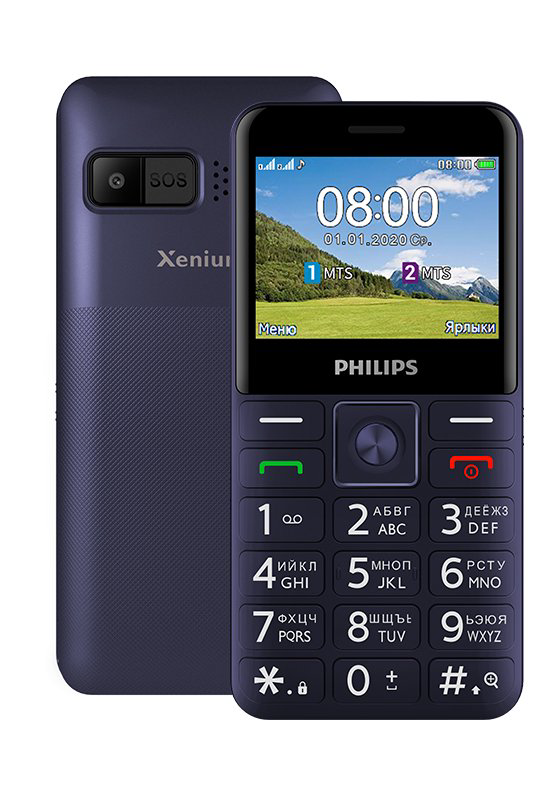 Мобильный телефон Philips Xenium E207 Blue купить,NaN