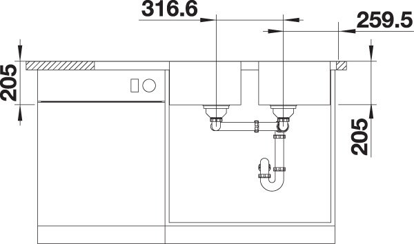 Кухонная мойка Blanco Lemis 8S-IF (523037) 116х50х20.5 см, нержавеющая сталь, тон серебристый металлик - ForteMarket Кухонная мойка Blanco Lemis 8S-IF (523037) 116х50х20.5 см, нержавеющая сталь, тон серебристый металлик купить,196098