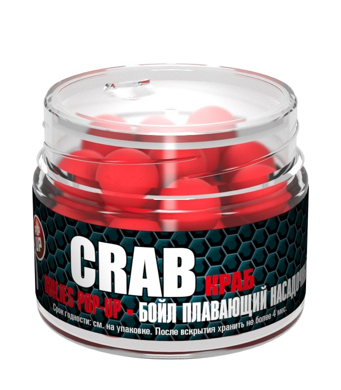 Бойлы Sonik Baits Fluo Pop-Ups Crab краб 14 мм 90 мл красные флюоресцентные купить,NaN