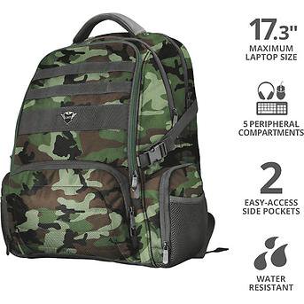 Рюкзак Trust GXT 1250G Hunter Gaming 17,3" зелёный-камуфляж