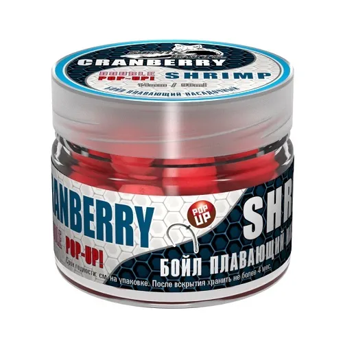 Бойлы Sonik Baits Fluo Pop-Ups Crenberry Shrimp клюква креветки 14 мм 90 мл красные флюоресцентные купить,NaN